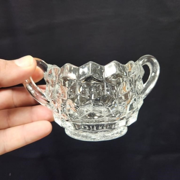 Fostoria AMERICAN CRYSTAL *2 3/8" CREAMER & 2 1/4" SUGAR* - Picture 7 of 7